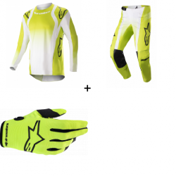 Мотокрос екип ALPINESTARS T-STAR PUSH YELLOW/WHITE 3 части