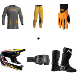 Мотокрос екип THOR PULSE MONO DARK GRAY/YELLOW 6 ЧАСТИ Мотокрос екип THOR PULSE MONO DARK GRAY/YELLOW 6 ЧАСТИ