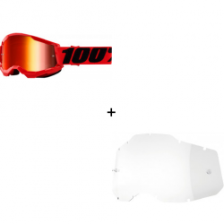 Комплект 100% STRATA2 RED-MIRROR RED 2 ЧАСТИ Комплект 100% STRATA2 RED-MIRROR RED 2 ЧАСТИ