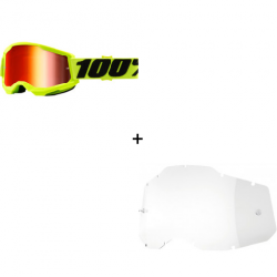 Комплект 100% STRATA2 YELLOW-MIRROR RED 2 ЧАСТИ Комплект 100% STRATA2 YELLOW-MIRROR RED 2 ЧАСТИ