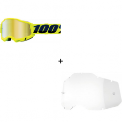 Комплект 100% ACCURI2 FLUO YELLOW-MIRROR GOLD 2 ЧАСТИ 