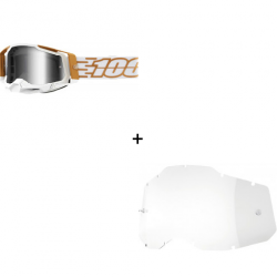 Комплект 100% RACECRAFT2 MAYFAIR - MIRROR SILVER 2 ЧАСТИ 