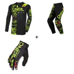 Мотокрос комплект O'NEAL ELEMENT ATTACK V.23 BLACK/NEON YELLOW Мотокрос комплект O'NEAL ELEMENT ATTACK V.23 BLACK/NEON YELLOW