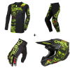 Мотокрос комплект O'NEAL ELEMENT ATTACK V.23 BLACK/NEON YELLOW