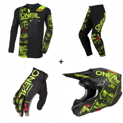 Мотокрос комплект O'NEAL ELEMENT ATTACK V.23 BLACK/NEON YELLOW Мотокрос комплект O'NEAL ELEMENT ATTACK V.23 BLACK/NEON YELLOW
