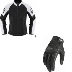 Дамски комплект ICON MESH AF WHITE - 2 части