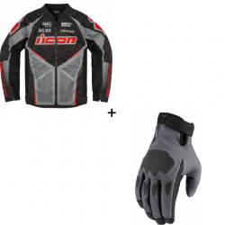 Комплект ICON HOOLIGAN ULTRABOLT BLACK - 2 части