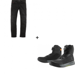 Комплект ICON OVERLORD VENT CE BLACK - 2 части