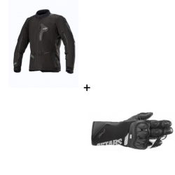 Текстилно яке ALPINESTARS Venture XT BLACK + Ръкавици ALPINESTARS SP-365 DRYSTAR BLACK/WHITE Текстилно яке ALPINESTARS Venture XT BLACK + Ръкавици ALPINESTARS SP-365 DRYSTAR BLACK/WHITE