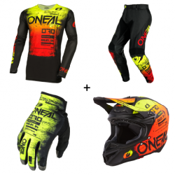 Мотокрос комплект O'NEAL MAYHEM SCARZ BLACK/RED V.24