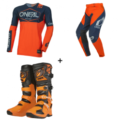 Мотокрос комплект O'NEAL MAYHEM HEXX BLUE/ORANGE V.24- 3 части