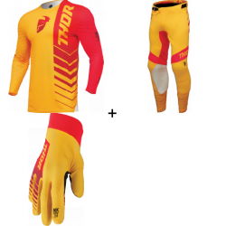 Мотокрос екип THOR PRIME ANALOG YELLOW/RED - 3 части