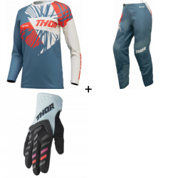 Дамски мотокрос екип THOR WOMEN'S SECTOR SPLIT BLUE/ORANGE - 3 части Дамски мотокрос екип THOR WOMEN'S SECTOR SPLIT BLUE/ORANGE - 3 части