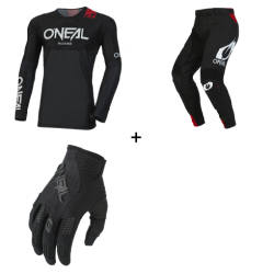 Мотокрос комплект O'NEAL MAYHEM HEXX BLACK/GRAY V.24- 3 части