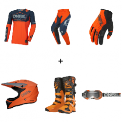 Мотокрос комплект O'NEAL MAYHEM HEXX BLUE/ORANGE V.24- 6 части Мотокрос комплект O'NEAL MAYHEM HEXX BLUE/ORANGE V.24- 6 части
