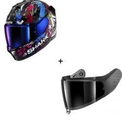 Комплект Каска SHARK SKWAL i3 HELLCAT RAINBOW - тъмен визьор