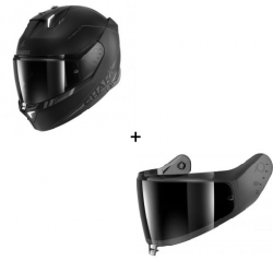 Комплект Каска SHARK SKWAL i3 MATT BLACK -  тъмен визьор
