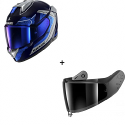 Комплект Каска SHARK SKWAL i3 RHAD BLUE/GREY - тъмен визьор Комплект Каска SHARK SKWAL i3 RHAD BLUE/GREY - тъмен визьор