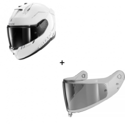 Комплект Каска SHARK SKWAL i3 WHITE - опушен визьор