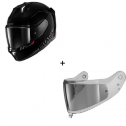 Комплект Каска SHARK SKWAL i3 BLACK - опушен визьор