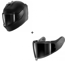 Комплект Каска SHARK D-SKWAL 3 BLACK MATT - тъмен визьор