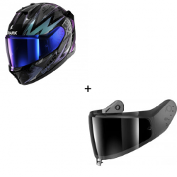 Комплект Каска SHARK D-SKWAL 3 BLAST-R GLOSS VIOLET - тъмен визьор