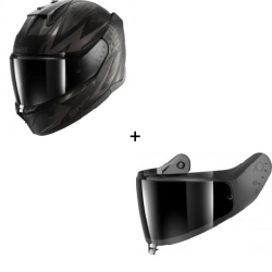 Комплект Каска SHARK D-SKWAL 3 BLAST-R MATT BLACK/GREY - тъмен визьор Комплект Каска SHARK D-SKWAL 3 BLAST-R MATT BLACK/GREY - тъмен визьор