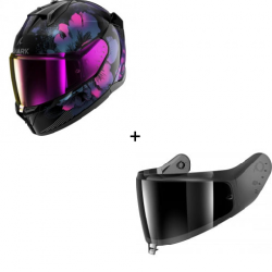 Комплект Каска SHARK D-SKWAL 3 LADY MAYFER GLOSS BLACK/VIOLET - тъмен визьор Комплект Каска SHARK D-SKWAL 3 LADY MAYFER GLOSS BLACK/VIOLET - тъмен визьор