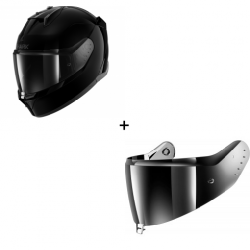 Комплект Каска SHARK D-SKWAL 3 BLACK - огледален визьор Комплект Каска SHARK D-SKWAL 3 BLACK - огледален визьор