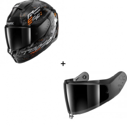Комплект Каска SHARK RIDILL 2 MOLOKAI GLOSS BLACK/GRAY/ORANGE - тъмен визьор Комплект Каска SHARK RIDILL 2 MOLOKAI GLOSS BLACK/GRAY/ORANGE - тъмен визьор
