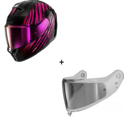 Комплект Каска SHARK RIDILL 2 ASSYA GLOSS BLACK/PINK - опушен визьор Комплект Каска SHARK RIDILL 2 ASSYA GLOSS BLACK/PINK - опушен визьор