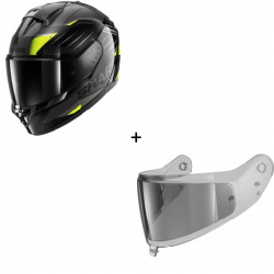 Комплект Каска SHARK RIDILL 2 BERSEK BLACK/GREY/YELLOW FLUO - опушен визьор Комплект Каска SHARK RIDILL 2 BERSEK BLACK/GREY/YELLOW FLUO - опушен визьор