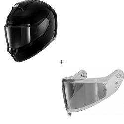 Комплект Каска SHARK RIDILL 2 BLACK GLOSS - опушен возьор Комплект Каска SHARK RIDILL 2 BLACK GLOSS - опушен возьор