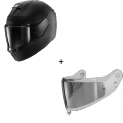 Комплект Каска SHARK RIDILL 2 BLACK MATT - опушен визьор Комплект Каска SHARK RIDILL 2 BLACK MATT - опушен визьор