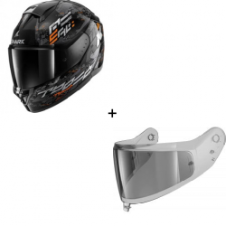 Комплект Каска SHARK RIDILL 2 MOLOKAI GLOSS BLACK/GRAY/ORANGE - опушен визьор Комплект Каска SHARK RIDILL 2 MOLOKAI GLOSS BLACK/GRAY/ORANGE - опушен визьор