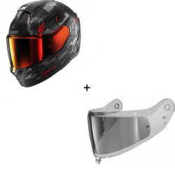 Комплект Каска SHARK RIDILL 2 MOLOKAI MATT BLACK/GRAY/RED - опушен ивзьор Комплект Каска SHARK RIDILL 2 MOLOKAI MATT BLACK/GRAY/RED - опушен ивзьор