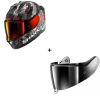 Комплект Каска SHARK SKWAL i3 HELLCAT BLACK/GREY/RED - огледален визьор