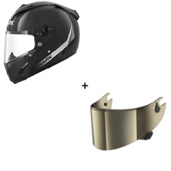 Комплект Каска SHARK RACE-R PRO CARBON - златен визьор