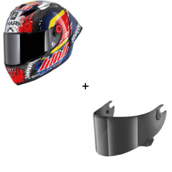 Комплект Каска SHARK RACE-R PRO GP REPLICA ZARCO CHAKRA - тъмен визьор