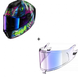 Комплект Каска SHARK SPARTAN RS SHAYTAN MULTI - иридиум визьор