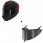 Комплект Каска SHARK SPARTAN RS BLACK/RED MATT- опушен визьор thumb