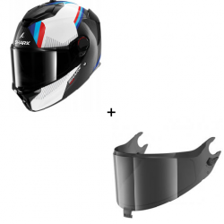 Комплект Каска SHARK SPARTAN GT PRO DOKHTA CARBON BLACK/WHITE/RED - тъмен визьор Комплект Каска SHARK SPARTAN GT PRO DOKHTA CARBON BLACK/WHITE/RED - тъмен визьор