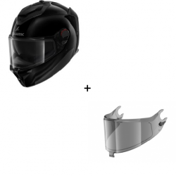 Комплект Каска SHARK SPARTAN GT PRO BLACK GLOSS - опушен визьор Комплект Каска SHARK SPARTAN GT PRO BLACK GLOSS - опушен визьор