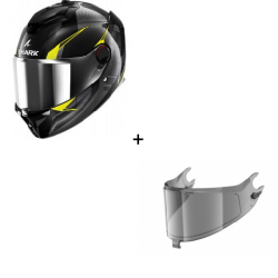 Комплект Каска SHARK SPARTAN GT PRO KULTRAM CARBON BLACK/YELLOW- опушен визьор Комплект Каска SHARK SPARTAN GT PRO KULTRAM CARBON BLACK/YELLOW- опушен визьор