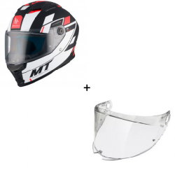 Комплект MT STINGER 2 ZIVZE B5 MATT BLACK/WHITE/RED - 2 части