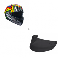 Комплект AGV K3 -BIRDY 2.0 GREY/YELLOW/RED - 2 части