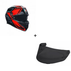 Комплект AGV K3 -COMPOUND BLACK/RED - 2 части