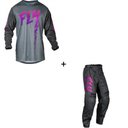 Детски мотокрос екип FLY RACING F-16 Riding - Grey/Charcoal/Pink Детски мотокрос екип FLY RACING F-16 Riding - Grey/Charcoal/Pink