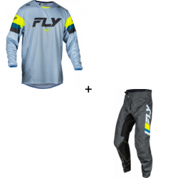 Мотокрос екип FLY RACING Kinetic Prix- Ice Grey/Charcoal/Hi-Vis