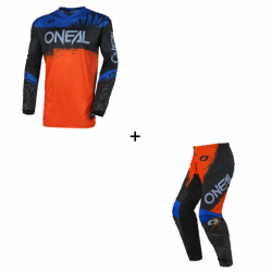 Мотокрос екип O'NEAL ELEMENT SHOCKER BLACK/ORANGE V.25